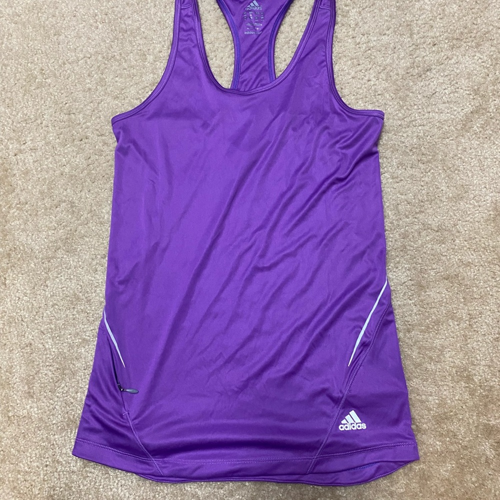 Woman’s Adidas Workout Tank Zip Pocket